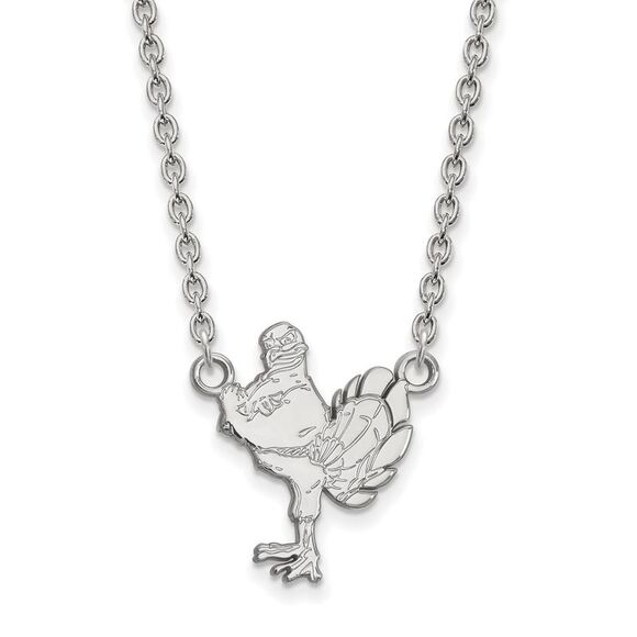 14k White Gold Virginia Tech Large Pendant Necklace